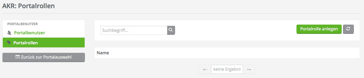 Portalrollen Übersicht